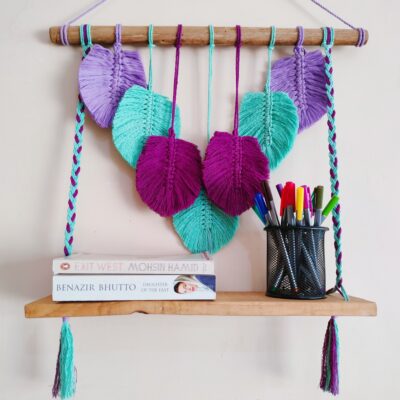 Macramé Leaf shelve